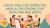 CÁCH TRA CỨU ĐIỂM THI VÀ DOWN BẰNG MOS ONLINE
